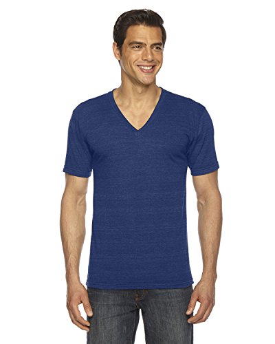 American Apparel Triblend Short-Sleeve V-Neck T-Shirt (TR461W) -Tri Indigo -L