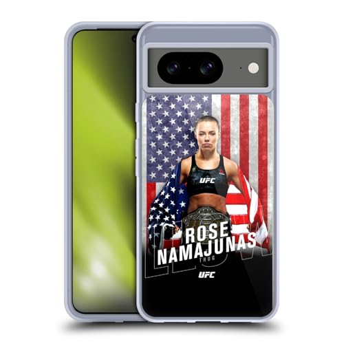 Head Case Designs Officially Licensed UFC US Flag Rose Namajunas Soft Gel Case Compatible with Google Pixel 8