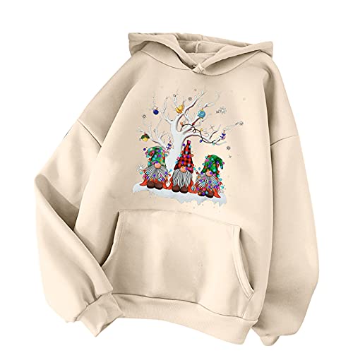 fine clothes Sweaters for Women Plus Size, Womenâ€™s Casual Printed Long-Sleeved Hooded SweaterGirls' Graphic Plus Size Zippered Halloween Costumes for Women Sexy Beige