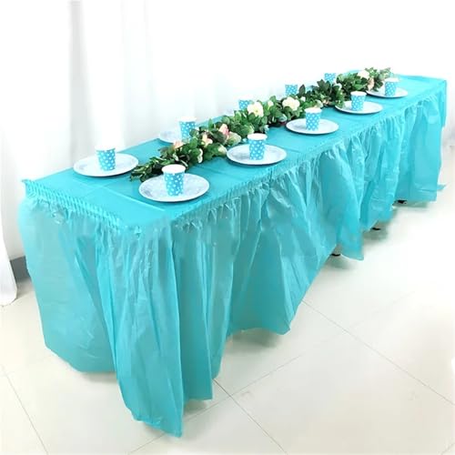 Jupe de table pour masquer les pieds de table et nappe rectangulaire de mariage - 3
