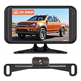AUTO-VOX W5 Wireless Backup Camera: 4.5' 1080P Dual-Channel Monitor, Easy Installation, Stable Wireless Signal, IP69K Waterproof Color Night Vision Back Up Camera for Truck, Car, SUV, Van and Trailer