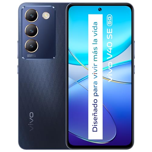 V40 SE 5G Smartphone, Móvil Android de 8 GB + 256 GB, Pantalla AMOLED de 6,67″ y 120 Hz, Cámara Triple de 50 MP, Batería de 5000mAh, Teléfono móvil Dual SIM, Negro