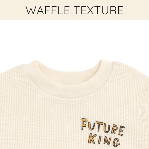 Image of Disney Boys' Loungewear Waffle Knit Sweatshirt and Pants Set for Baby & Kids