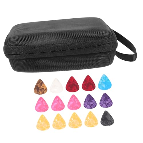 Hoement ギターピック 厚さ種類 製 音楽用 演奏用品 収納ケース付き 軽量設計 人間工学に基づいた形状 エレキギター