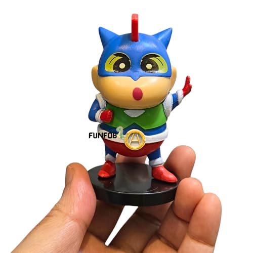 Image of FUNFOB Shinchan Action Figure Height -8cm | Shin chan Figurine Cartoon Figures Toys for Boys & Girls PVC Multicolour | Action - Kamen Dress