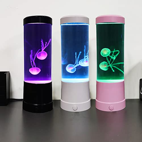 Clearance LED Jellyfish Lamp - Jellyfish Tank Table Lamp - Round Jellyfish Aquarium with 7 Color Changing Dimmable - Gift for Kids Men Women - Jellyfish Night Light Decor Home Office
