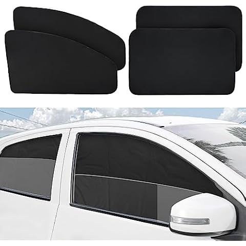 XCBYT Car Window Shades, 4 Pack Car Priavcy Curtains Side Window Sun Shades for Car Baby 100% Light Block Sun Shade for Car Window for Car Camping, Napping, Sleeping, Breastfeeding, Cloth Changing Cover