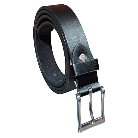 Men's Leather Lined Trouser Belt, Classic Stylish Belts, 1" Wide, (MEDIUM 32" - 36") Cover