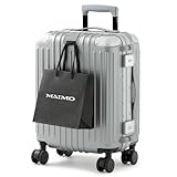 [MAIMO] スーツケース 機内持ち込み Sサイズ 日本メーカー 【 アルミフレーム × ストッパー付きキャスター で、よりスマートな旅を】 静音 大容量 TSAロック 日本企業 交換用スペアキャスター入り キャリーケース GranFrame M11 (クラシックシルバー, S(機内持込/1-3泊))