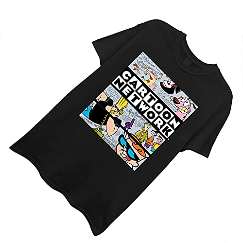 Cartoon Network Mens Throwback Shirt - Jonny Bravo And Dexter's Laboratory Tee - Throwback Classic T-Shirt (Black, Medium) #TOP3