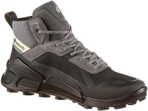 ECCO Women's Biom 2.1 Mid Gore-TEX Waterproof Cross Trainer, Black/Steel Nubuck, 7-7. 5 | Image 1