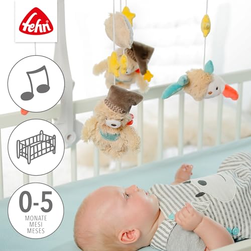 Fehn Música móvil Bruno - Mobile a carica con melodia Sabes cuántas estrellas hay y figuras para tranquilizar y entretener - con fijación a la cama para bebés de 0 a 5 meses - imagen 3