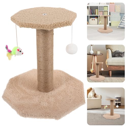 Rascador torre para gato pequeño de sisal colgable miniatura 7