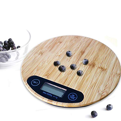 Cabilock Digital Kitchen Scale Bamboo Digital Kitchen Food Scale Portable Electronic Cooking Baking Scale Coffee Weight Balance Without Battery For Kitchen Home (Assorted Color) Travel Weight Scale #TOP7