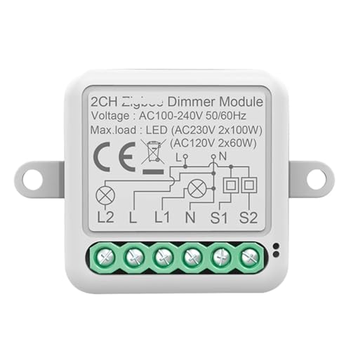 Módulo de atenuador 2 vías para regular luz LED sin parpadeos en toda la casa de 100-240V