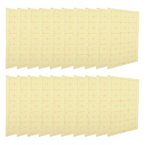 Papel de caligrafía con cuadrículas amarillo chino 200 de diseño único