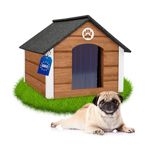 Outentin Niche pour Chien Extérieur Bois L – Maison Chien Hiver Isolée – Niche Jardin L avec...