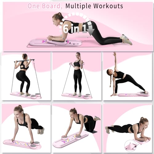 Pilates Board, Foldable Pilates Reformer Set for Home Workout with Timer - image 4
