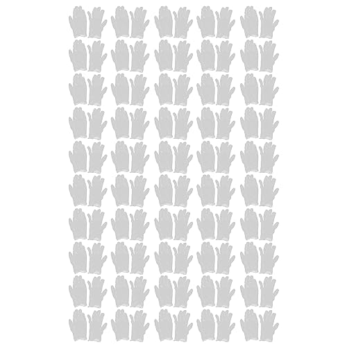 Guantes Desechables de PVC, Suaves, translúcidos, a Prueba de Fugas, Impermeables, de un Solo Uso, Talla L, 100 Uds.