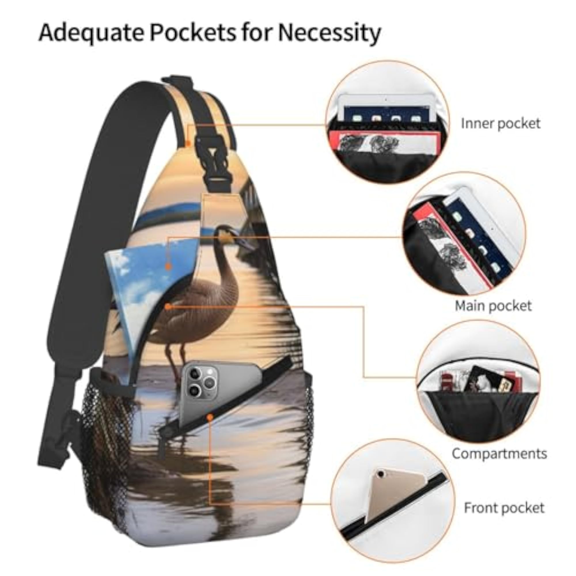 Lightweight Waterproof Sling Bag for Travel