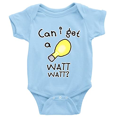 Image of Can I Get A Watt Watt? Baby Funny Electrician Bodysuit Infant Clothes Creeper