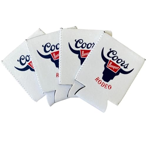 Colorado Limited Intended for Coors Banquet Rodeo Can Cooler- 12 oz Can Cooler Drink Holder for Beer, and Drinks - Can Sleeves for Wedding, Parties (White)