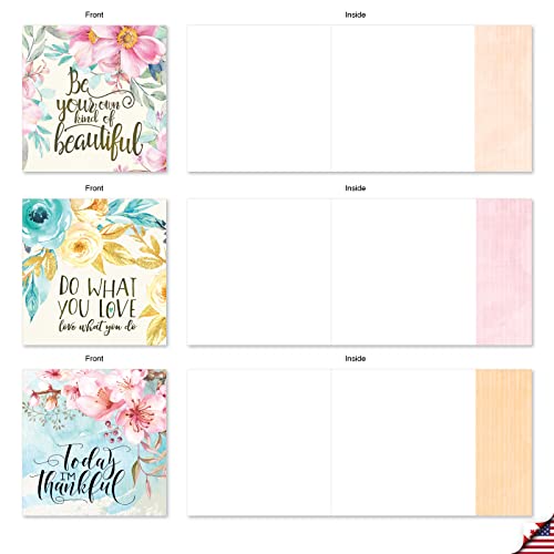 Nobleworks - Words Of Encouragement - Assortment Of 10 Blank Inspirational Friendship Cards With Envelopes (4.8 X 6.6 Inch) Acq4979Frb-B1X10 #TOP4