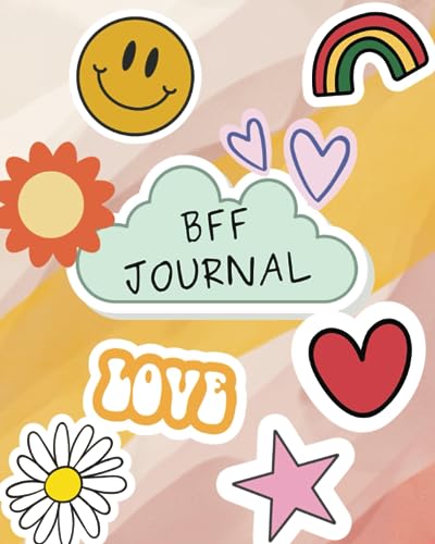 BFF Journal | Best Friends Forever Journal, BFF Penpal Journal, Girl notebook for friendship, Notes and Journaling, 120 page, 8x10, Wide Ruled image 2