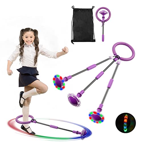 Bola de Salto de Tobillo, Anillo de Salto de Tobillo, Plegable Anillo de Salto Intermitente, Regalos de Cumpleaños para Niños, Equipo de Juguete de Fitness para Niños, Apto para Niños y Adultos