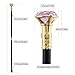 Light Purple Diamond Type Golden Walking Cane Fashion Decorative Walking Stick Gentleman Elegant Cosplay Cane Knob Crosier 93cm
