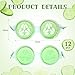 Skicuff 12 Pcs Cucumber Eye Pads Gel Eye Masks Cooling Heating Eye Pads Spa Party Favors Sleepover Slumber Party Supplies