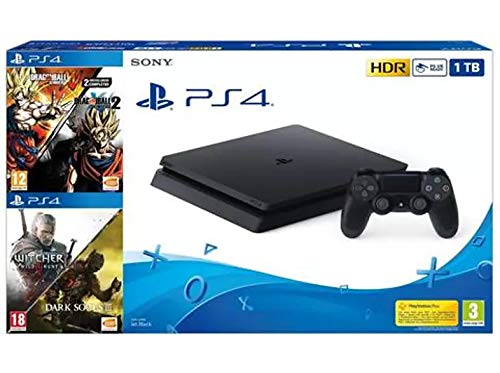 Sony PS4 SLIM + Dragon BALL Xenoverse + Dragon BALL Xenoverse 2 + DARK Souls III + THE Witcher 3: WILD HUNT