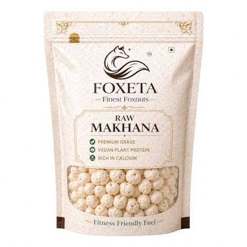 Image of Foxeta Premium Raw Makhana 200 gram, Fasting Snack, Calcium Rich, High In Protein, Fitness Friendly Fuel