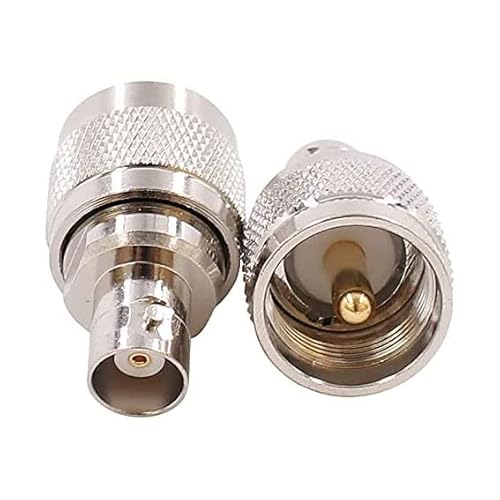 Dht Electronics 2Pcs Coaxial Coax Adapter Bnc Female To Uhf Male Pl-259 Pl259 #TOP4