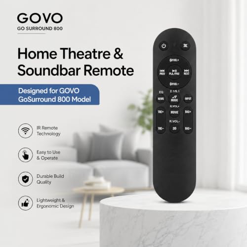 Image of K2 Remotes Compatible for GOVO Home Theatre & Soundbar Remote - Works for GOVO GoSurround 800, 985 Models | Exact Match Required - Otherwise Won't Work