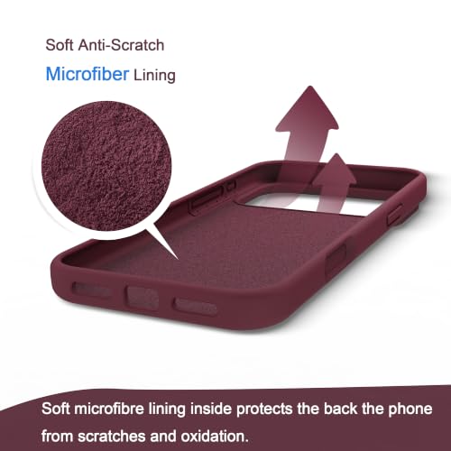 Image of for iPhone Case /iPhone Case, Premium Silicone Case with [Soft Anti-Scratch Microfiber Lining] Shockproof Protective Phone Case iPhone (Cherry Purple, 17 PRO MAX)