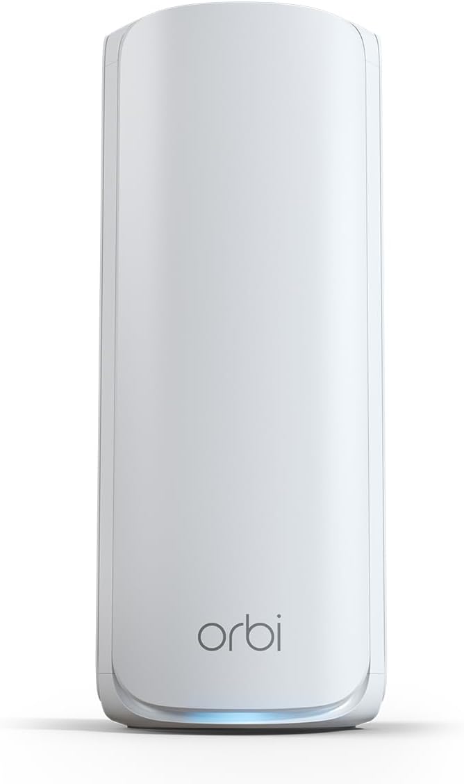 NETGEAROrbi 770 Series Tri-band WiFi 7 Mesh Add-on Satellite (RBE770) – Works with Orbi RBE772 and RBE773 – Adds Coverage up to 2,750 sq. ft. - 2.5 Gig Internet Port, BE11000 802.11be (up to 11Gbps)