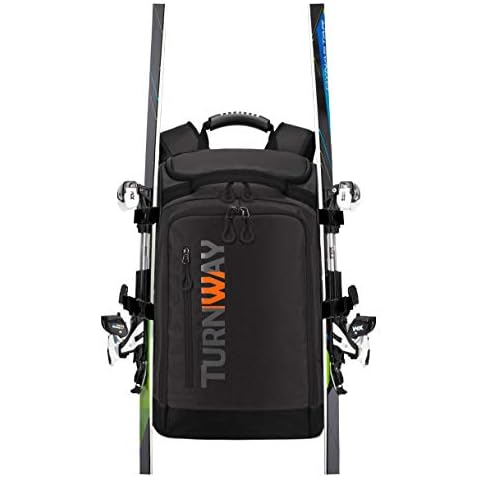 TurnWay Ski/Snowboard Boot Bag/Skating Bag | Excellent for Store and Transport Gear, Jacket, Helmet, Goggles, Gloves & Accessories (Black) Cover
