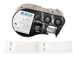 Brady Self-Laminating Vinyl Label Tape (M-51-427) - Black on White, Semi Clear Tape - Compatible with BMP41, BMP51, BMP53 Label Printers - 2.5