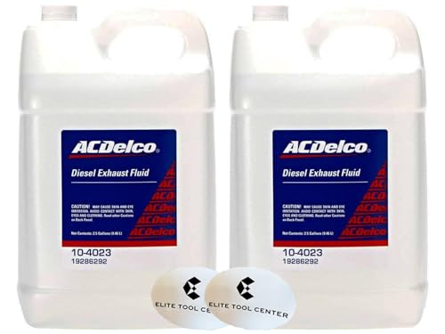 Elite Tool Center 2 Pack 2.5 Gallon AC Delco 10-4023 Original Diesel Emissions Fluid DEF for GM Duramax Diesel Trucks Stickers