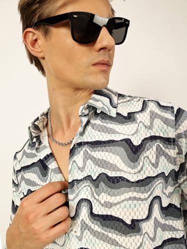 Chemise de loisirs Thomas Scott slim en polyester imprimé abstrait - 6