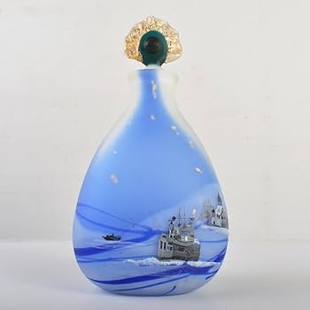 ガラス工芸作家　江口智子作　熔壌ガラス　薬師寺土　冷酒盃　共箱　V　R5910 ガラス工芸作家 江口智子作 熔壌ガラス 薬師寺土 冷酒盃 共箱 V