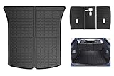 Model Y Cargo Liners with Backrest Mats, 3D All Weather Tech Waterproof Rear Cargo Trunk Tray Floor