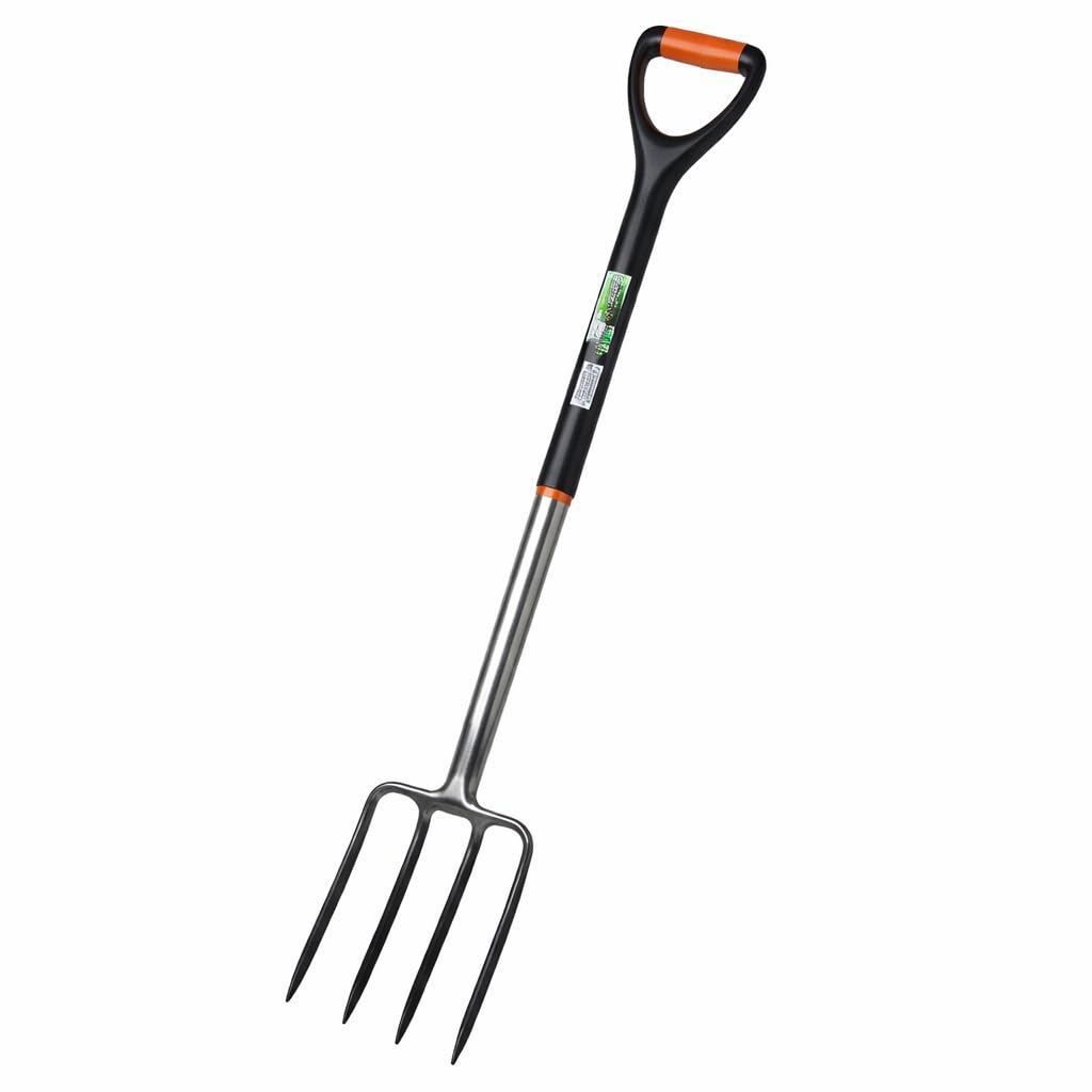 Garden Mile Stainless Steel 97cm Digging Fork Heavy Duty Long Handled Garden Tools For Gardening Tools Border Fork Digging Tools For Outdoor Soil Weed Removal Garden Equipment