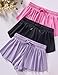 3 Pack Girls Flowy Shorts with Spandex Liner 2-in-1 Youth Butterfly Skirts for Fitness, Running, Sports (Set 16, Medium