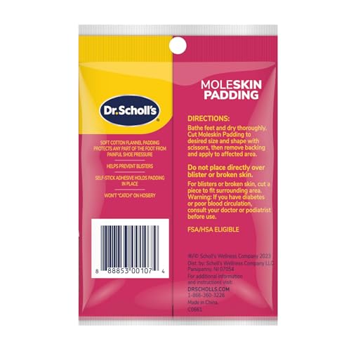 Dr. Scholl's Moleskin 4 1/8 Inch X 3 3/8 Inch Padding, 3 Count Package - image 2
