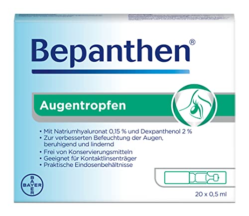 Bepanthen Augentropfen, die Hilfe bei trockenen, geröteten, juckenden oder brennenden Augen, 20-er Pack (20 x 0,5 ml) - Image 7