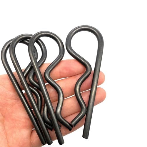 Heavy Duty Hitch Pins Clip R Clips Spring Retaining Wire Hair Pins Cotter Hitch Cotter Hair Pin Assortment Steel Tractor (10Pcs)