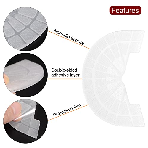Image of HARFINGTON 2pair Shoe Sole Protector for Sneakers Size 10-11 Non Slip Pad Heel Plates Repair for Men and Women, Transparent