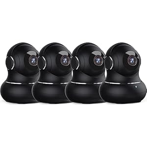 2K Indoor Security Camera, Litokam Cameras for Home Security with 360°Motion Detection, WiFi Camera Indoor for Baby/Elder/Dog, Pet Camera with Phone APP, IR Night Vision, 2-Way Audio, 4 Pack